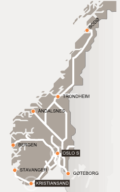 Norwegian Train Routes